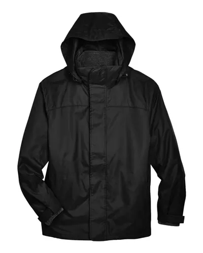 North End North End Men's 3-in-1 Insulated Jacket in Black, front view